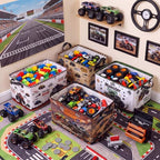 4 Pcs Race Car Storage Basket for Gifts Large Monster Truck Storage Bins - Image 5