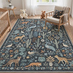 BESBLEE 5X7 Area Rug for Bedroom, Washable Animal Non Slip by BESBLEE