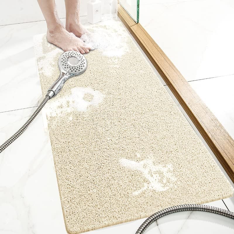 SONGZIMING Shower Mat Non Slip Without Suction Cup, 32x17 Inch PVC Loofah Shower - Image 7
