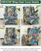 CRFATOP Wingback Chair Covers Stretch Armchair Slipcovers - Image 3