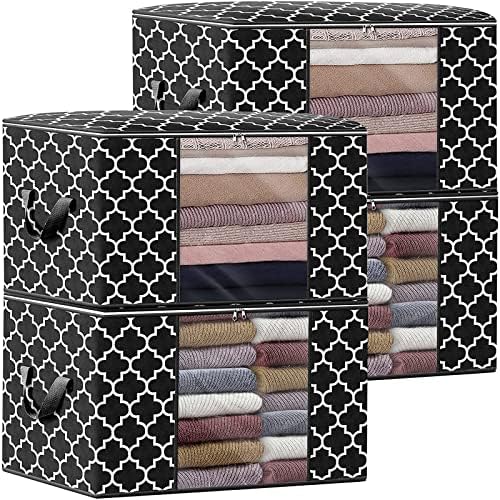 Storage Bags 100L 4Pack Clothes Organization and Storage Containers by WiseLife