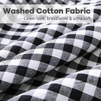 2 Pack Black White Gingham Ruffle Pillow Shams King Size 20"x36" - Image 6