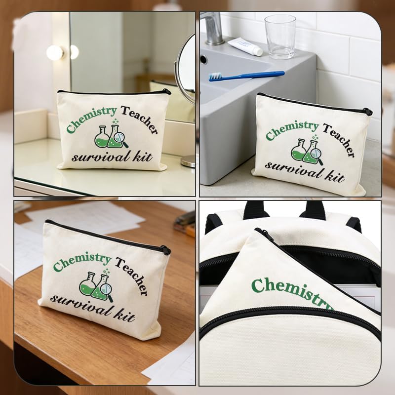 Funny Chemistry Teacher Christmas Birthday Chemistrist Makeup Storage Bag - Image 4