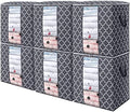 Storage Bags 6 Pack 100L Clothes Organization and Storage Containers by WiseLife