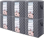 Storage Bags 6 Pack 100L Clothes Organization and Storage Containers by WiseLife