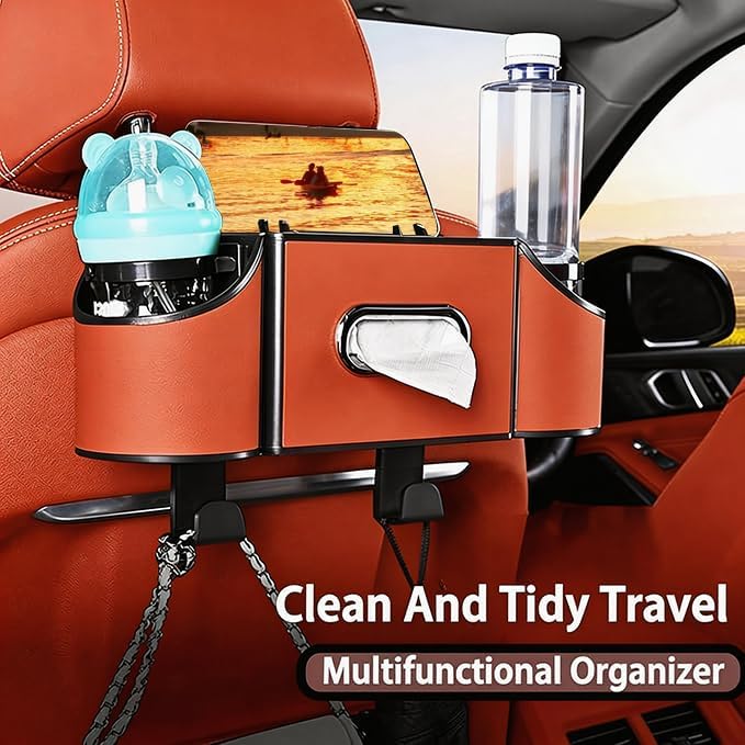 Back Seat Car Organizer, 4 in 1 Multifunctional Car Back Seat Storage Box - Image 2