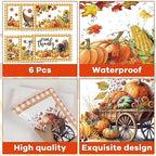 Thanksgiving Placemats Set of 6 Welcome Fall Plastic Table Mat 17×13×0.04in - Image 4