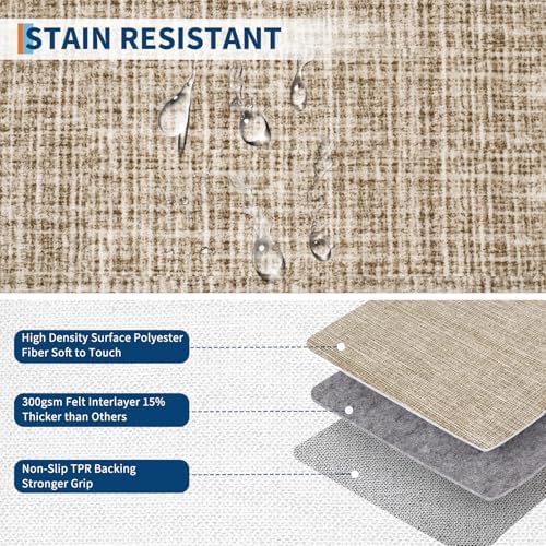 GarveeHome Small Bedroom Area Rug 3x5 Checkered Area Rug - Image 5
