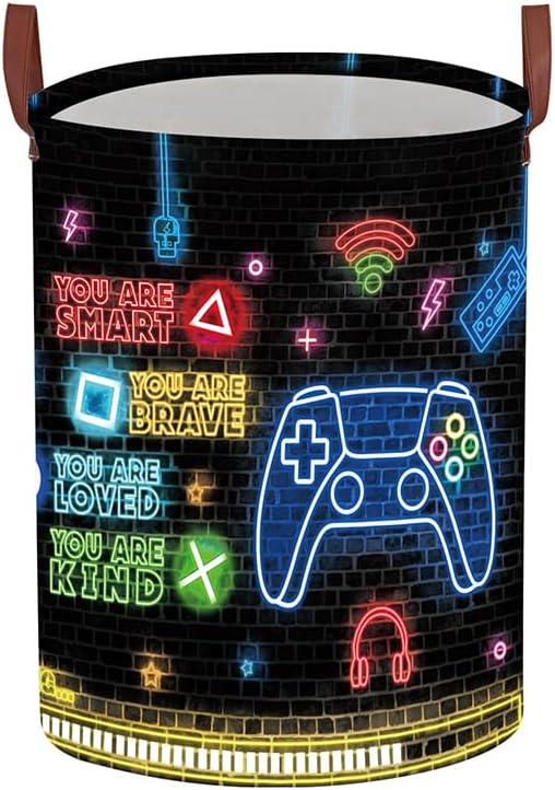 Gaming Laundry Basket, Gamer Decor by XHWZOF