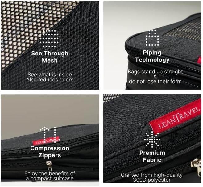 LeanTravel Premium Compression Packing Cubes - Image 4