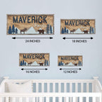 Custom name sign for nursery, Woodland nursery theme, Forest Wooden signs - Image 6