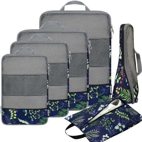 BAGAIL 4 Set/6 Set/8 Set Compression Packing Cubes Travel Accessories by BAGAIL
