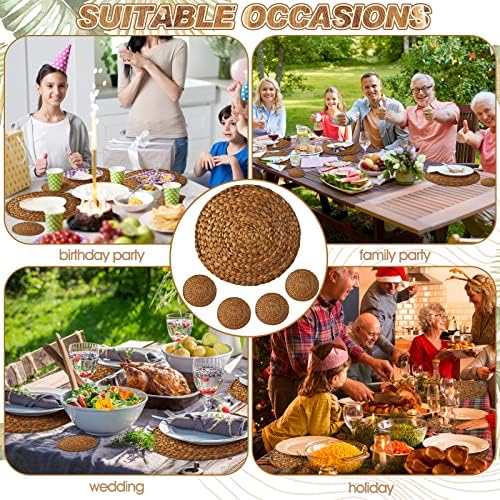 Geosar 200 Pcs Woven Disposable Paper Placemats Set 12x14 Inch - Image 6