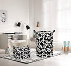 Rectangle Cow Basket Cow Print Storage Bins Cute Canvas Organizer Bin - Image 3