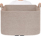 Goodpick 105L Extra Large Woven Rope Blanket Basket by Goodpick