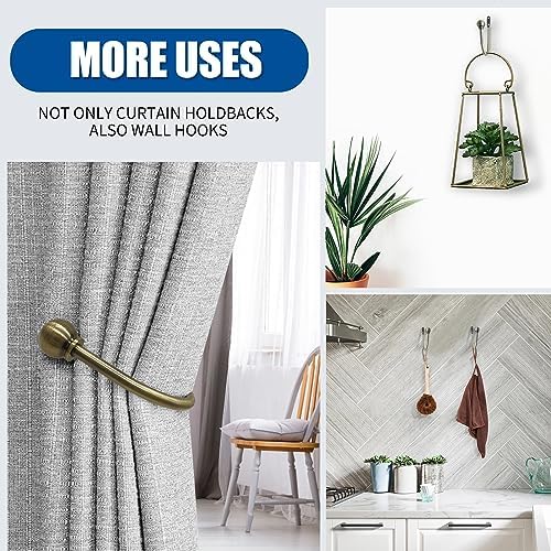 ARNORX Curtain Holdbacks, Decorative French Ball End, Curtain Drapery Holdbacks - Image 5