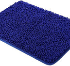 Yeaban Chenille Royal Blue Bathroom Rug 17"x24", Non-Slip Rubber Backing by Yeaban