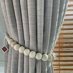 DECOAZUL Boho Curtain Tiebacks – Wood Bead Curtain Tiebacks - Image 5