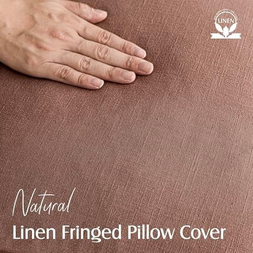 Foindtower Decorative Linen Fringe Throw Pillow Covers Cozy Boho Farmhouse - Image 2