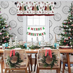 Merry Christmas Valance Kitchen Curtains - Image 3