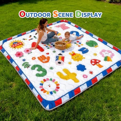 RONGFA Baby Play Mat for Floor, Playpen Mat for Toddlers Infant Kids, Machine - Image 5