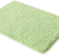 Yeaban Chenille Seafoam Green Bathroom Rug 17"x24", Non-Slip Rubber Backing by Yeaban