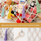 Stuffed Animal Net or Hammock, Large Stuffed Animal Storage Macrame Toy Hammock - Image 5