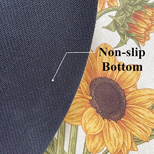 UKELER Sunflower Bathroom Rugs Set 2 Piece Water Absorbent Non Slip Bath Mat - Image 6
