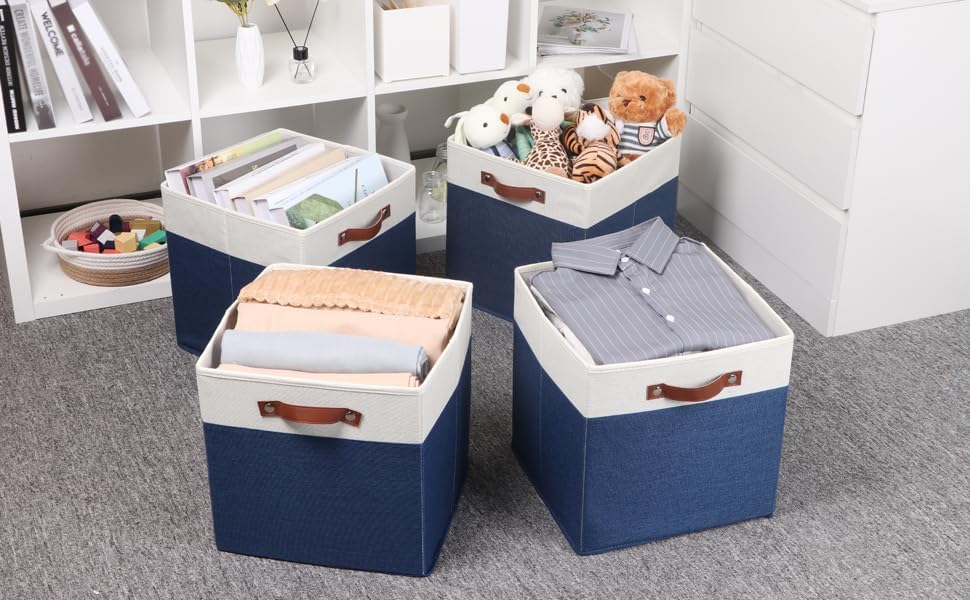 Temary Fabric Storage Bins for Cube Organizer 4 Pack Cube Storage Bins 13 - Image 6