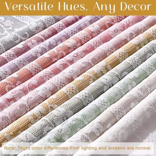 ASPMIZ Linen Kitchen Curtains 36 Inch Double Layer Kitchen Window Curtains - Image 5
