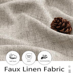 Valances for Windows, Light Filtering Faux Linen Textured Small Short Valance - Image 3