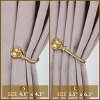 KAMANINA Decorative Curtain Drapery Holdbacks, Wall Mounted, 2 Pack Gold - Image 4