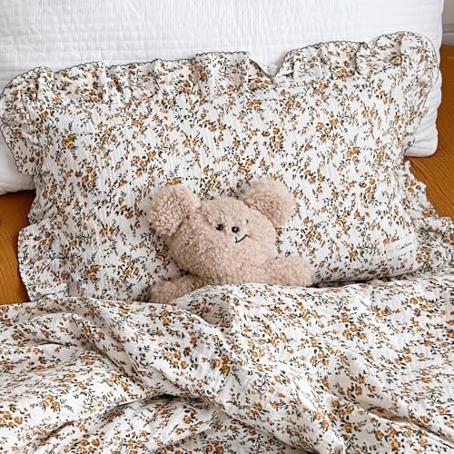 BuLuTu Shabby Chic Hibiscus Floral Print Pillowcase - Image 5