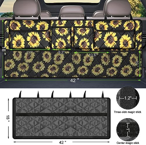 Femuar Car Trunk Organizer, Large Capacity Backseat Organizer, Collapsible - Image 3