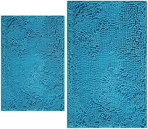 BOANKODU Bathroom Rugs Sets 2 Piece, Extra Soft Chenille Bath Mat Absorbent by BOANKODU