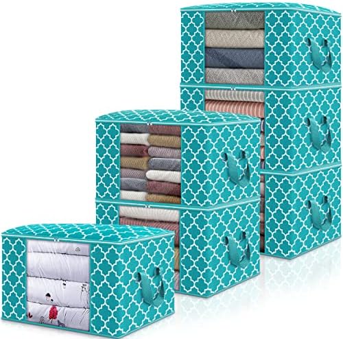 Storage Bags 100L 6Pack Clothes Organization and Storage Containers by WiseLife