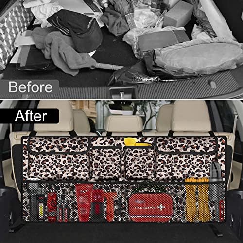 Femuar Car Trunk Organizer, Large Capacity Backseat Trunk Organizer, - Image 5