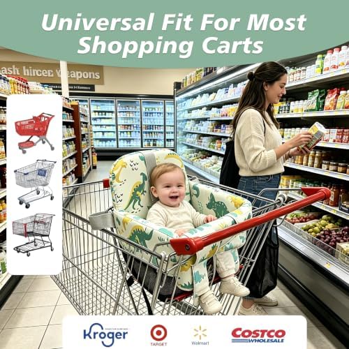 Shopping Cart Cover for Baby, Baby High Chair Cover, Grocery cart Cover - Image 2