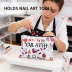 Nail Stuff Storage Bag Manicure Stickers Tool Organizer Pouch - Image 4