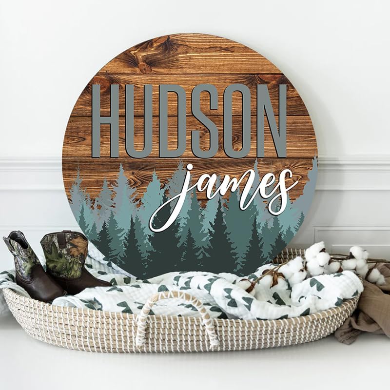 Personalized Wooden Name Sign, Round 3D Nursery Name Sign, Baby Name Sign - Image 2