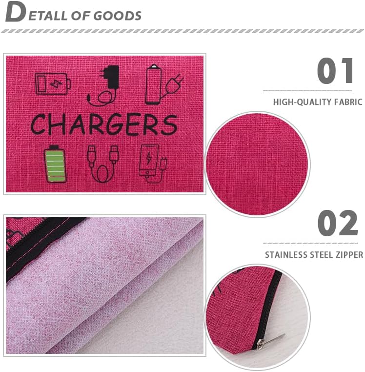 Chargers Electronic Accessories Storage Bag Travel Tech Organizer Pouch - Image 3
