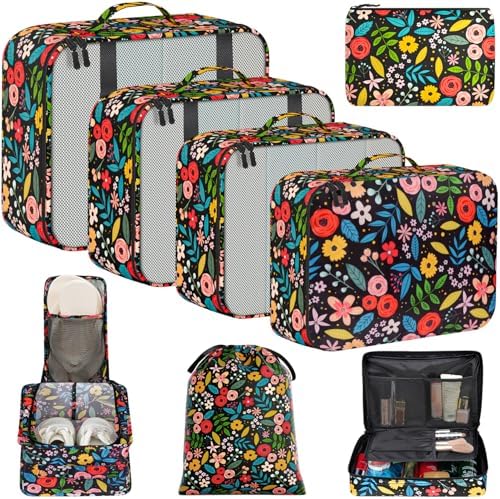 BAGAIL 8 Set Packing Cubes Luggage Packing Organizers by BAGAIL