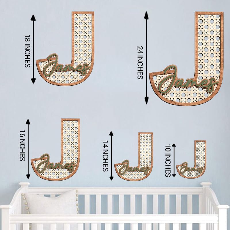 Personalized Boho Wooden Nursery Name Sign, Letter Wall Decor - Image 6
