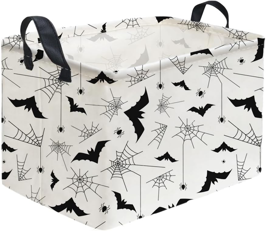 Sanjiaofeng Rectangular Kids Basket Halloween Storage Bins, Bat Storage Basket by Sanjiaofen