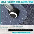 BesWin Office Chair Mat for Low Pile Carpets - Image 4