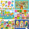 6 Pack Placemats for Kids, Non-Slip Washable Dining Mats, Reusable Cat-Themed by SpriteGru