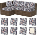 8Pcs Outdoor Cushion Covers, Stretch Patio Furniture Couch Chair Slipcovers by VORSHAPE