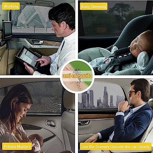 Ziciner Car Window Shade, Heat Block and UV Rays Protection, Breathable Mesh - Image 6