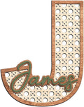 Personalized Boho Wooden Nursery Name Sign, Letter Wall Decor by IZI+POD