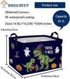 Rectangle Kids Baskets Halloween dinosaur Basket Cute Storage Bin Fish Box - Image 2